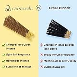 Calmveda Indian Sandalwood Incense Sticks 80 Charcoal Free Flowers Upcycled view 7