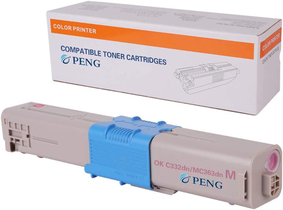 Kuncheng Compatible Toner Cartridge for OKI Okidata C332 C332dn MC363 MC363dn Printers Replacement for 46508704 46508703 46508702 46508701 K/3,500 Pages,and CMY/3000pages(4-Color Pack: Computers & Accessories