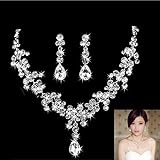 HeroNeo® Hot Prom Wedding Bridal Party Crystal Rhinestone Necklace Earring Jewelry Sets (08#)