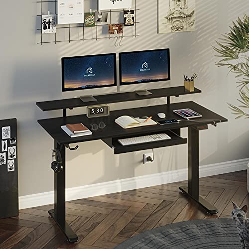Rolanstar Height Adjustable Standing Desk, 47 Inches Electric Stand Up