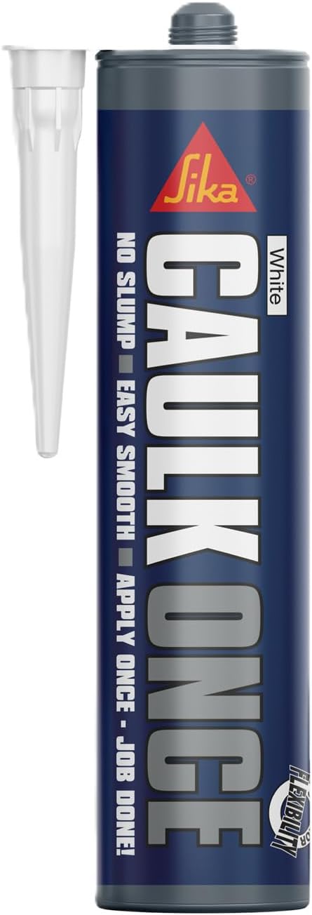 Everbuild Sika Caulk Once Premium Acrylic Caulk 295ml White