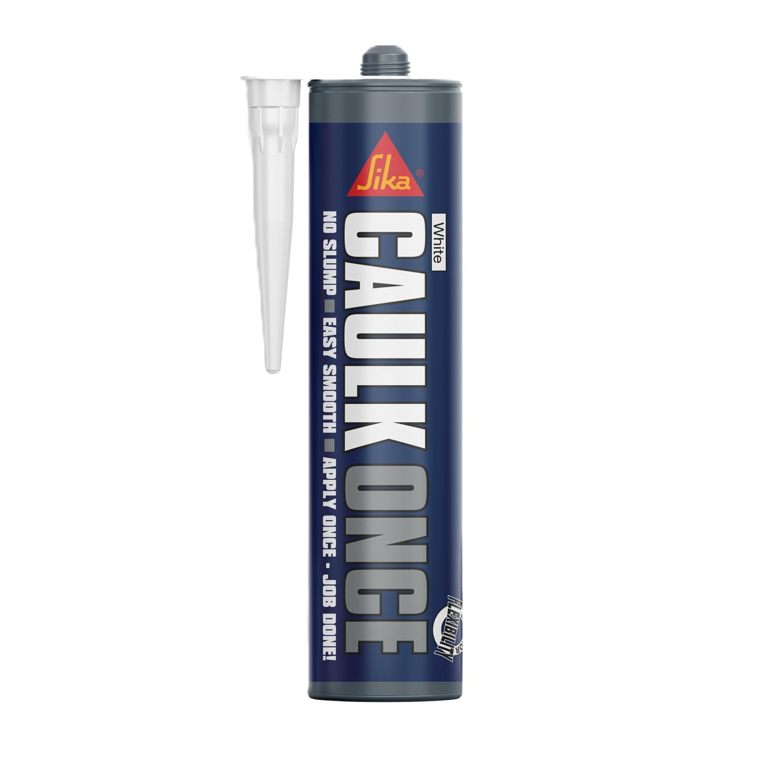 Sika Caulk Once Premium Quality Acrylic Caulk โ Highly Flexible โ Fast Drying โ White โ 295ml