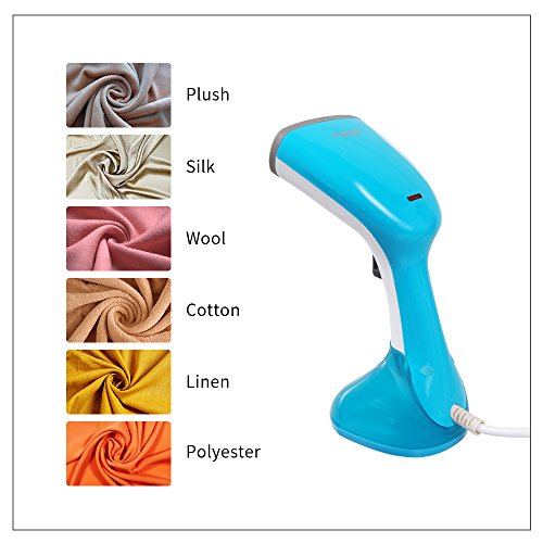 AmyHomie Portable 260ml Travel Clothes Handheld Garment Steamers 1200W/110V Fast Heat Stainless Steel Soleplate and Fabric Brush