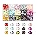 Pandahall 15 Colors 10mm Flat Back Pearls for Crafting, 600pcs Acrylic Faux Half Round Pearl Cabochons Flatback Pearl Beads for Nail Art Craft Decor Project