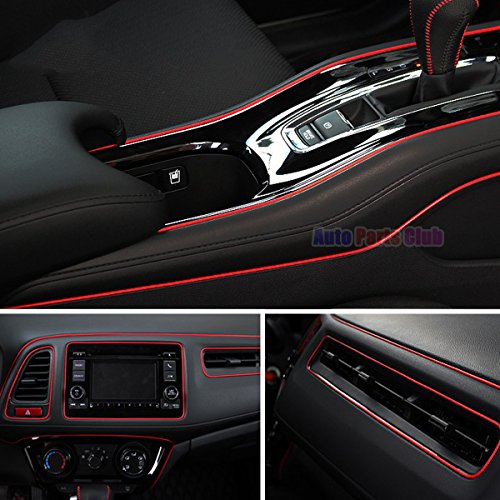 Red Car Interior Moulding Trim,3D DIY 5 Meter Flexible Interior
