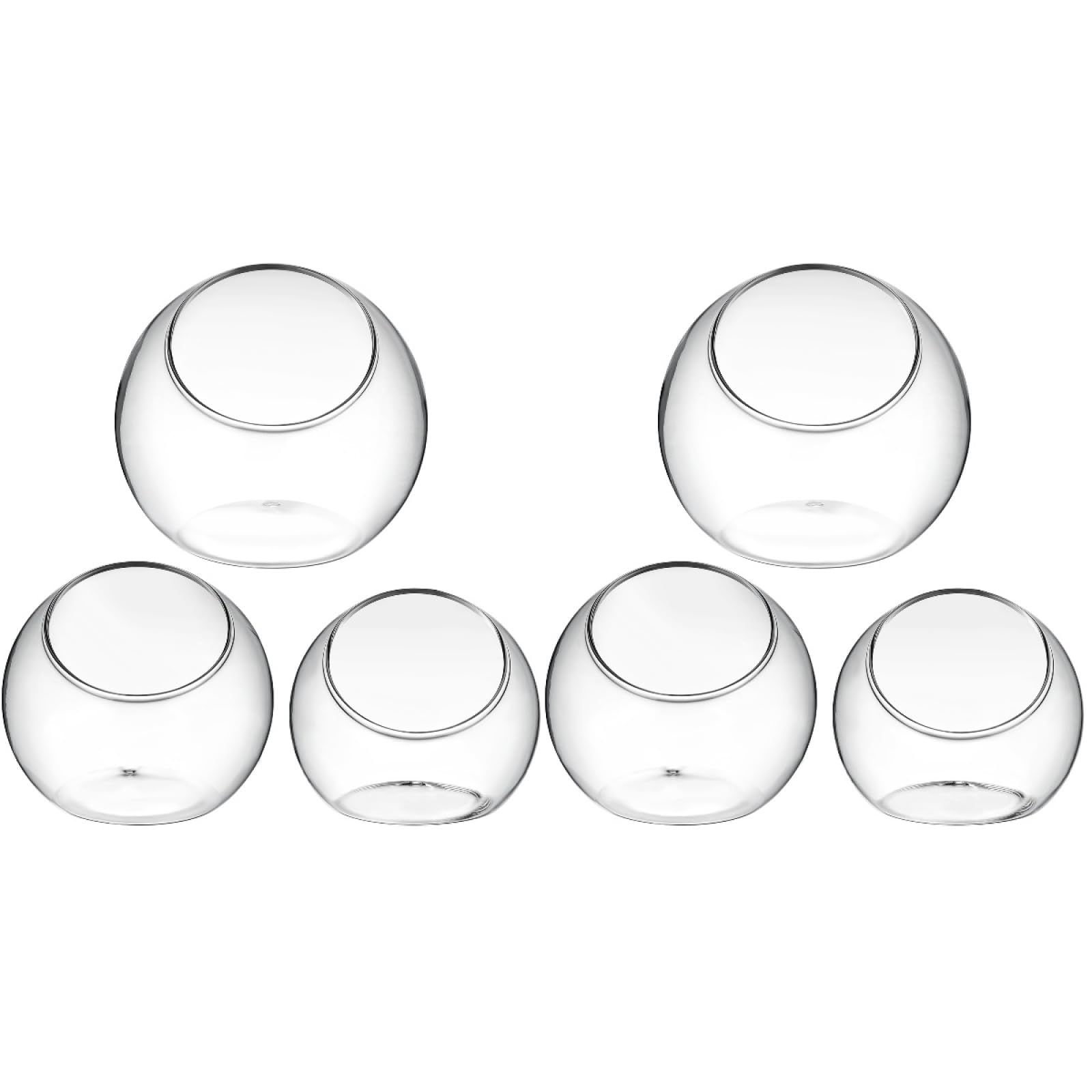 Happyyami Plant Holder 6 Pcs bubble glass clear plant pot succulent terrarium bowl s for er pot containers terrarium jars decorations juicy Port ball