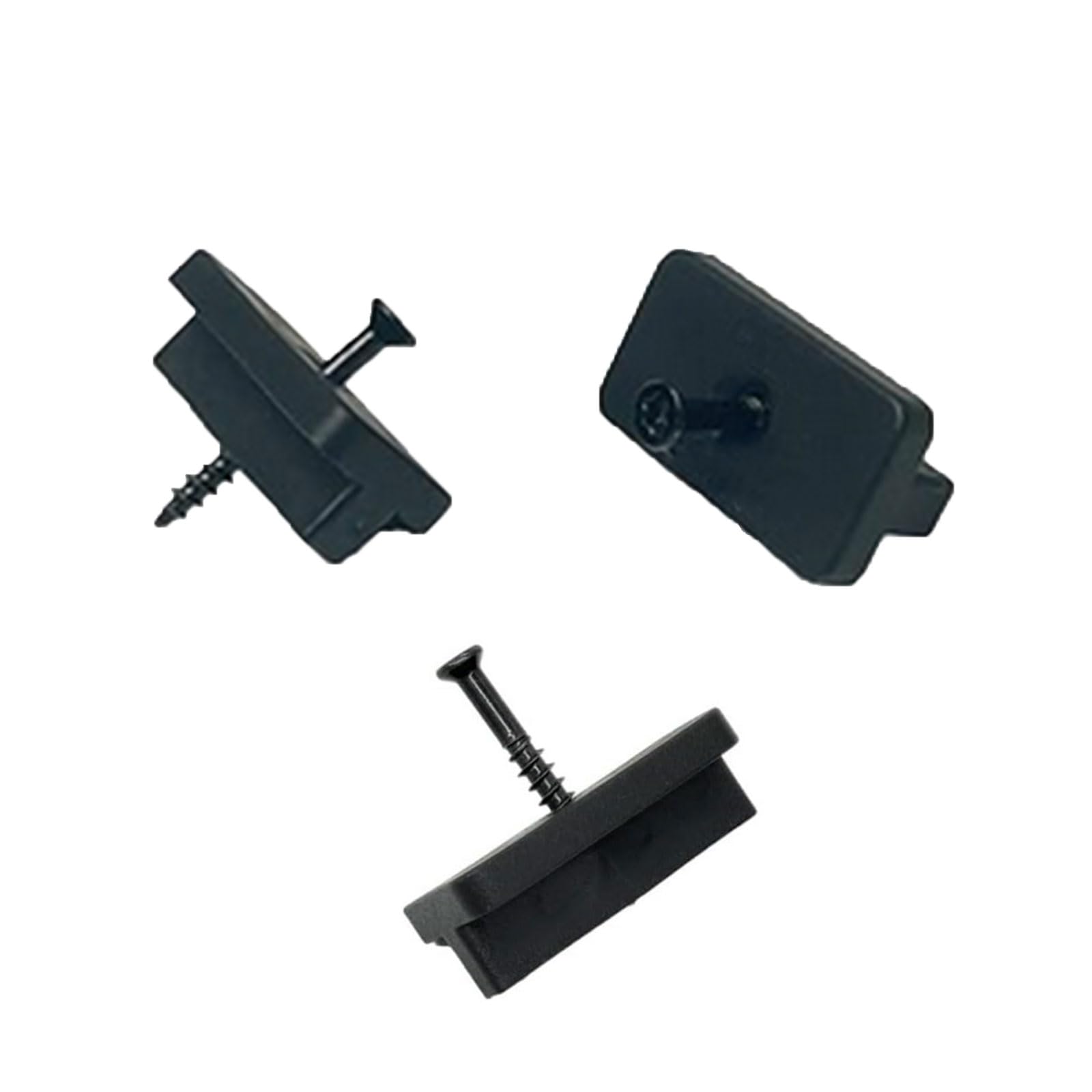Wmzjnljy 100pcs Composite Decking Clips T Clips Fixing with Black Screws for Most of The Market Products, Plastic Decking Clips(Z36-100)