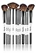 Professional Studio Quality 12 Piece Natural Cosmetic Makeup Brushes Brush Set Kit with Pouch Case Bag