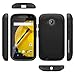 Moto E (2nd Gen) Case, LK [Shock Absorption] Hybrid Dual Layer Armor Defender Protective Case Cover for Motorola Moto E (2nd Generation) (Black)