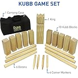 Kubb The Viking Wooden Outdoor Lawn Game Set - One 2 3/4