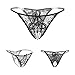 Nightaste Women's Black Charming Thong Lingerie Lace G-String T-Back Panties(4 Styles/Pack)