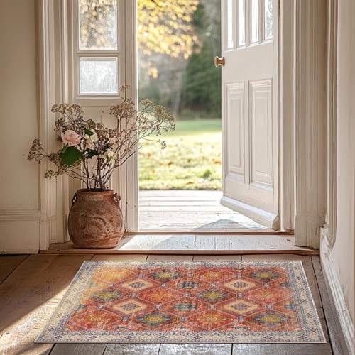 CAPALOCA 2x3 Area Rug Bohemian Rugs with Print