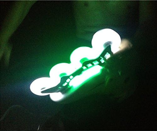 katrinacoco 8 pieces/Lot Flash Roller Wheels LED Light Sliding inline Skate Wheels 90A Outdoor Sports