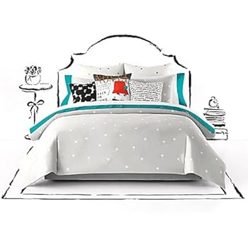 Amazon.com: Kate Spade Navy and White Bow Tile Twin/Twin