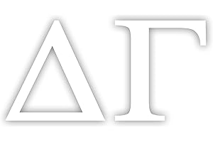 Pro-Graphx Delta Gamma Greek Sorority Sticker Decal, 2.5 Inches Tall, White