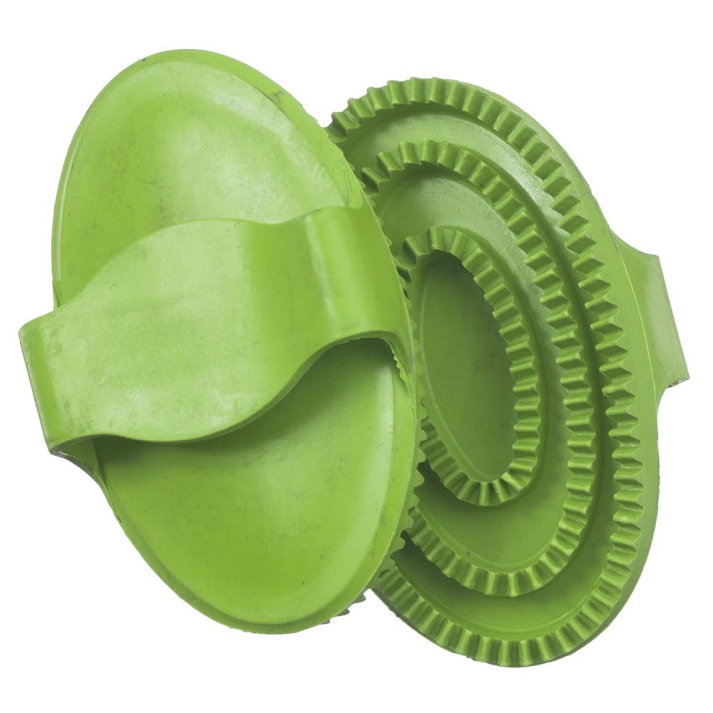 Tough 1 Large Rubber Curry Comb, Neon Green