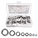 304 Stainless Steel Flat Washers Set 400 pcs, 8 Size - M2 M2.5 M3 M4 M5 M6 M8 M10