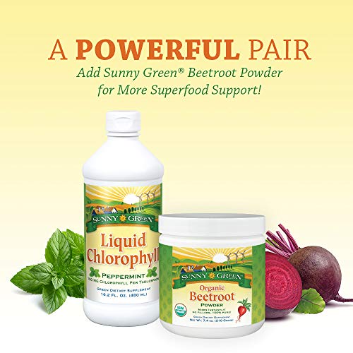 Sunny Green Liquid Chlorophyll Peppermint Naturally Occurring Trace