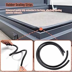 YLLFFLL Roof Access Hatch Door Roof Skylight rain