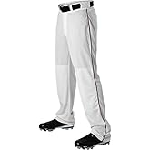Alleson Athletic Youth Baseball Pants- White/Maroon Piping; Large