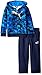 PUMA Boys' Little 2 Piece Printed Fleece Hoodie and Pant Set, Deep Navy, 5