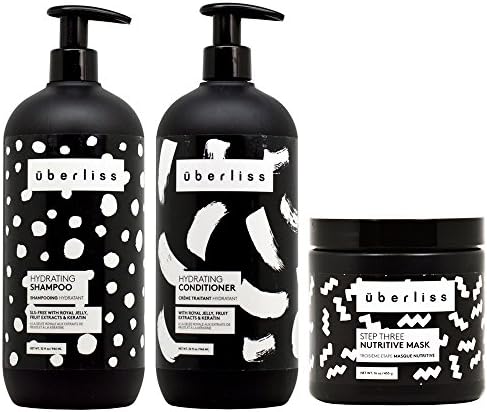 Uberliss Hydrating Shampoo & Conditioner 32oz & Nutririve Mask 16oz "Combo"