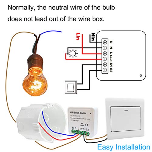RHG Diy Wifi Smart 1 Way 2 Gang Light Led Dimmer Module Smart Switch Vida InteligenteTuya App Control Remoto Trabajar con Alexa Google Home