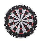 Ohuhu 18-inch Champion Tournament Dartboard, Double-sided Flocking Dart Board
