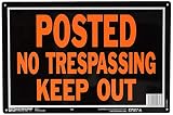 Hy-Ko Aluminum Sign,No Trespassing Property Sign (Pack of 12)
