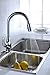 Purelux Tulip Kitchen Faucet Single Handle Contemporary Design High Arc Pull Down fit for 1 or 3 Hole Installation, 3 Spray Pull Out Chrome Finish Kitchen Sink Faucets