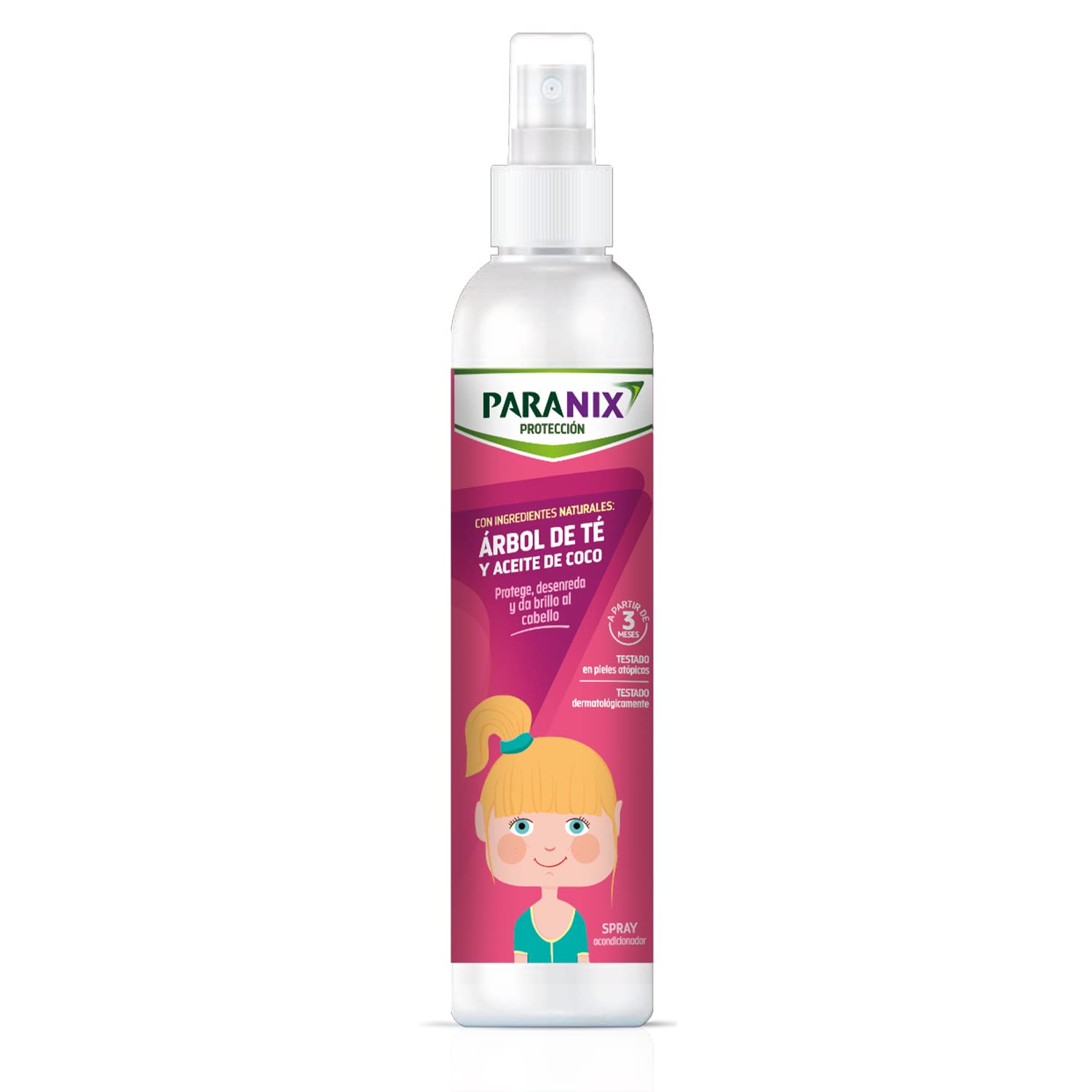Paranix | Tea Tree Protection | With Natural Ingredients | Tea Tree and Coconut Oil | Protects, Molds & Moisturizes | 250 ml Girl
