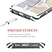 BENTOBEN iPhone 6S Case, iPhone 6 Case, 2 in 1 Slim Hybrid Hard PC Cover with Vertical Black White Strips Design Soft TPU Bumper Shockproof Protective Phone Case for iPhone 6/6S 4.7 Inch, Black/Gray