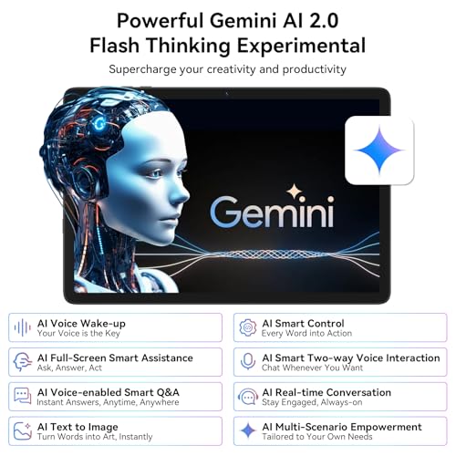 Tablet 10 Inch,Android 16 Tablet with Pen and Keyboard,with Gemini AI,24GB RAM 256GB ROM Expandable to 2TB, T606 Octa-Core Gaming Tablet,5000mAh with Fast Charge Tablette Android