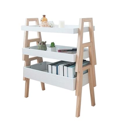 Honghuiyu Bamboo Small Bookshelf Office Desk Storage Shelves With