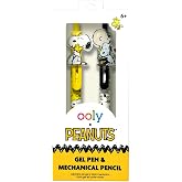 Ooly x Peanuts Officially Licensed Snoopy Mechanical Pencil and Gel Pen Set | Ages 6+, 0.5mm Mechanical Pencil and 0.7mm Black Ink Gel Pen, Fun Peanuts Stationery for School and Kids