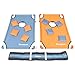 Harvil Portable Premium PVC Framed Cornhole Game Set with 8 Double-Lined Bean Bags and Carrying Case