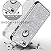 Hython Designed for iPhone 8 Plus, iPhone 7 Plus Case, Heavy Duty Defender Protective Bling Glitter Sparkle Hard Shell Hybrid Shockproof Rubber Bumper Cover, Silver