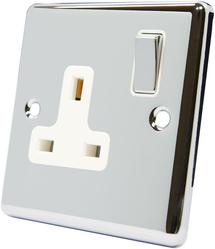 Alliance Electrical AET Polished Chrome 1 Gang 13A Switched Socket