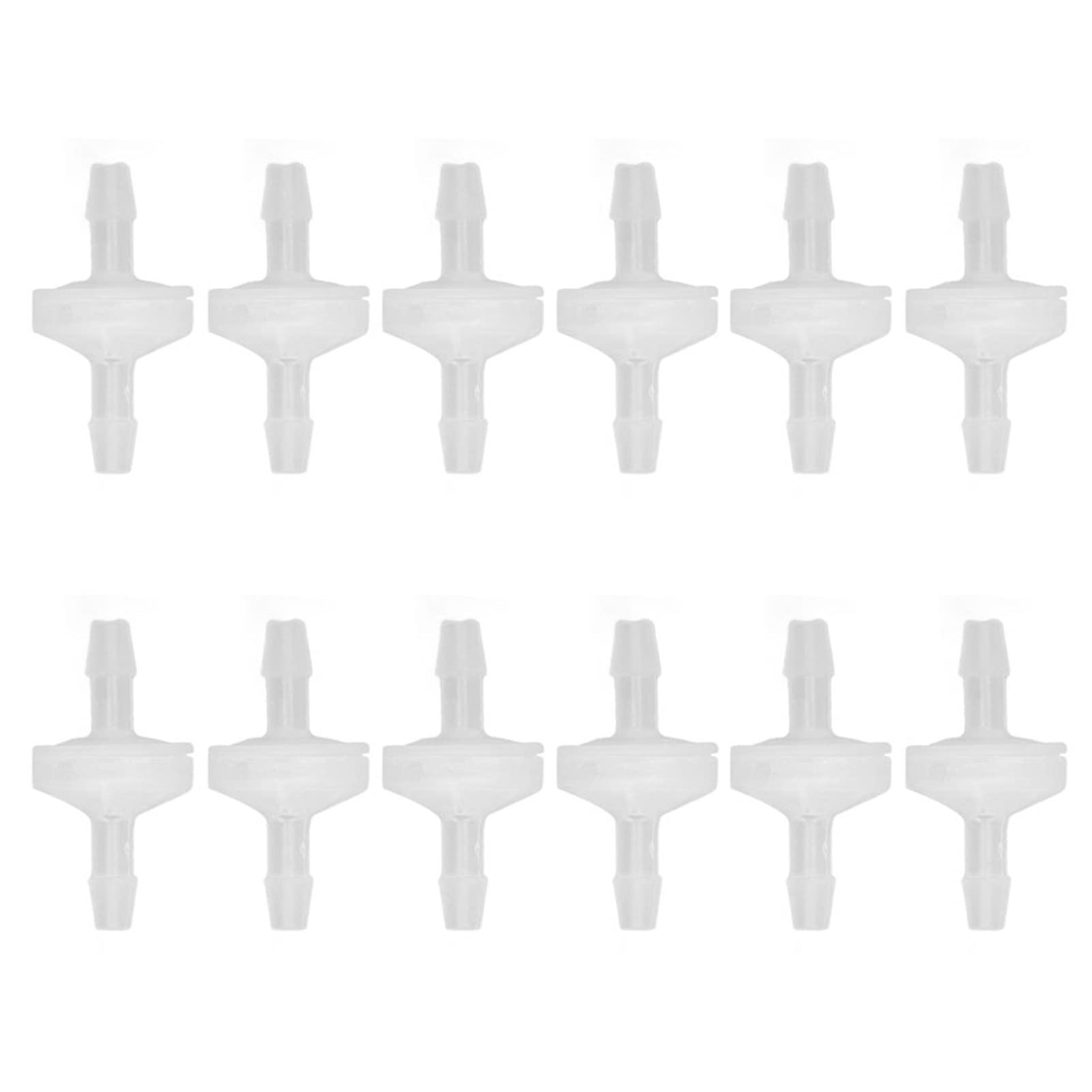 Aquarium Air Valve Anti Siphon Valve Vacuum Check Valve,12PCS Aquarium Check Valve Resistance Oil Resistant One Way Air Valve PP Check Valve for Fish Tank Chemical Industry (4mm)