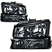 Chevy Silverado 1500 Direct Replacement Head Lights + Bumper Signal Lamps Smoke