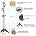 Vlush Rubber Wood Coat Rack Free Standing, 11 Hooks Hallway/Entryway Coat Hat Tree Coat Hanger for Clothes, Suits, Accessories, Coffee