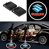 Bearfire 2 Pcs Wireless Car Door Led Welcome Laser Projector Logo Light Ghost Shadow Light Lamp Logos fit suzuki accessory