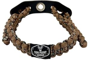 Ten Point Gear Bow Archery Wrist Sling 550 Paracord - Survival Hunting Shooting - 100% Full Grain Leather with Metal Grommet (Multiple Camo Options)