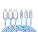 Tenfly Premium LED Glow in Dark High Speed Micro USB Cables Charge & Sync Cords for Samsung/HTC/GPS/MP3/Bluetooth and All Micro USB (Android 3 Pack)
