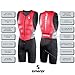 Synergy Men's Triathlon Trisuit (Red/Black, Large)
