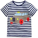 Fiream Little Boys Summer Cotton Strip T Shirt