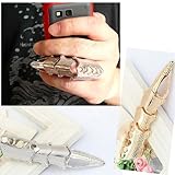 HuaYang Lady Men Punk Full Finger Joint Armor Knuckle Huge Robot Metal Armoring Ring