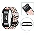 Vancle Bands for Fitbit Charge 2, Adjustable Soft Silicone Replacement Bands Sports Accessories Straps for Fit bit Charge 2 Heart Rate Fitness Tracker (Black/Blush Pink)