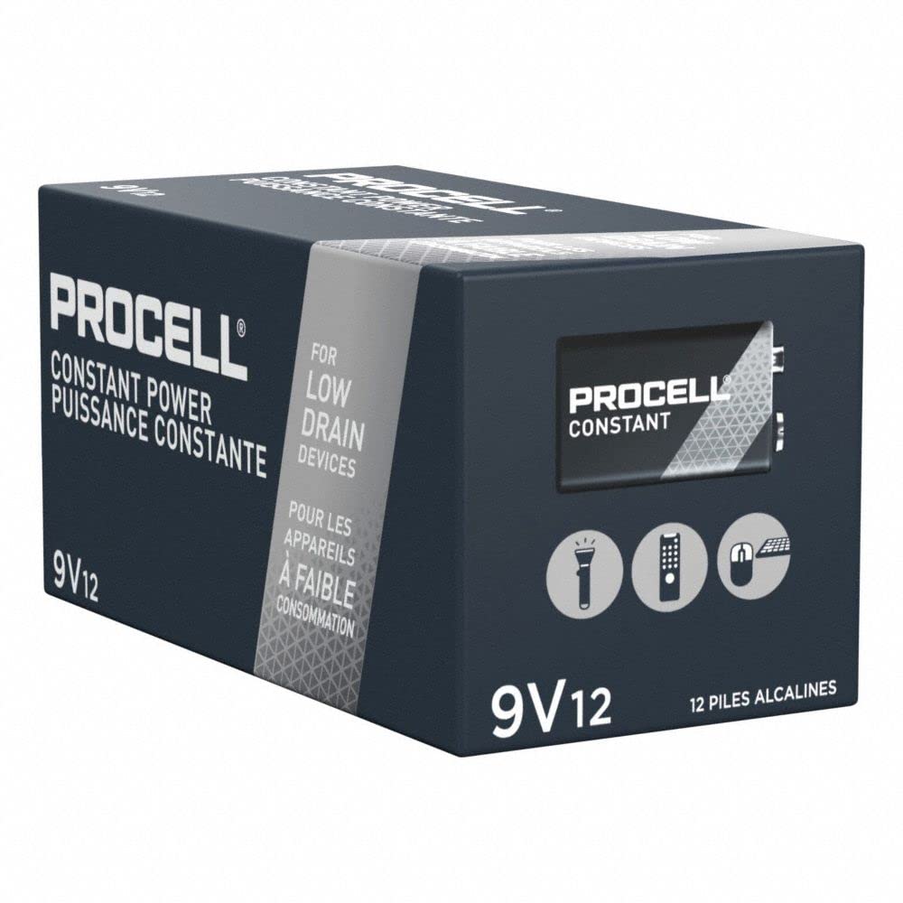 ProCell 12 Alkaline Batteries, 9V, 12/Box