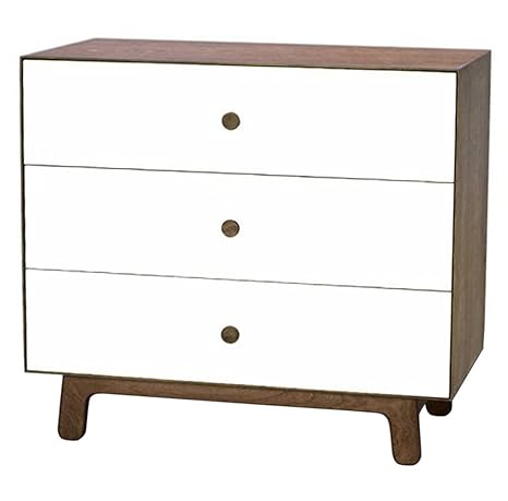 Afydecor Dresser with Three Solid Wooden Drawers - White